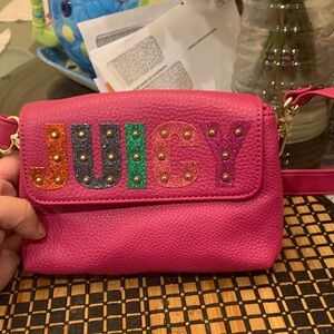 BRAND NEW NWOT Juicy Couture Multicolor Logo Pink Crossbody Bag